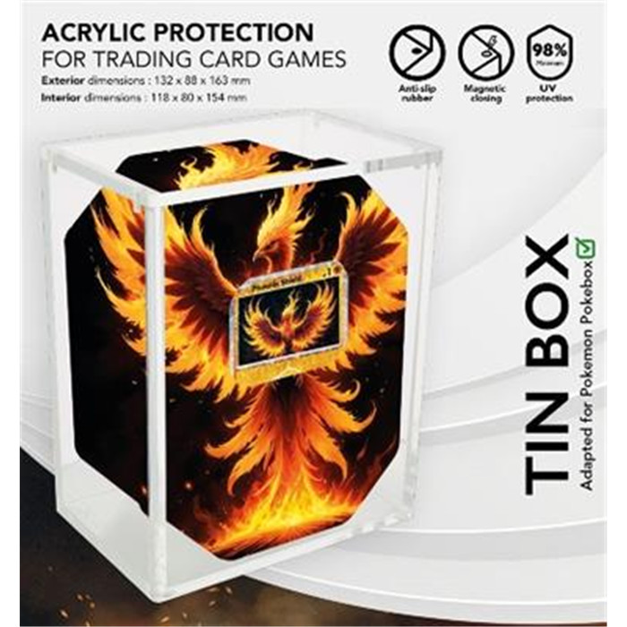 ACRYLIC CASE MAGNETIC - POKEMON TIN BOX  ACRYLIC CASE MAGNETIC - POKEMON TIN BOX