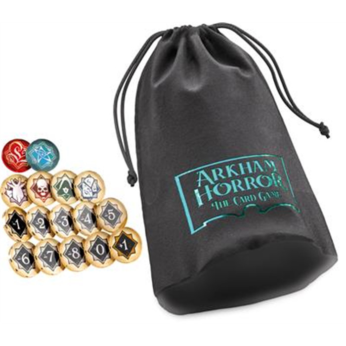 ARKHAM JCE CHAOS TOKENS + TOKEN BAG ARKHAM JCE CHAOS TOKENS + TOKEN BAG