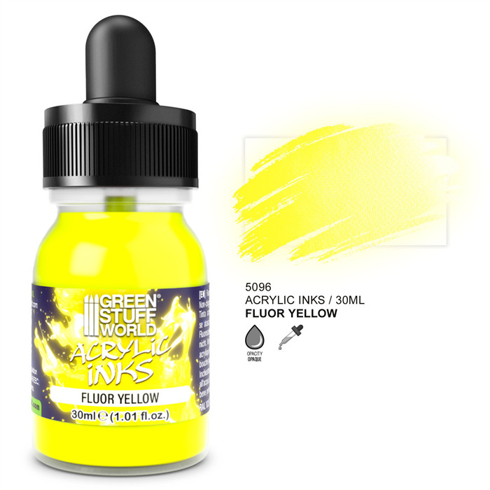 ENCRE ACRYLIQUE FLUORESCENTE - JAUNE ENCRE ACRYLIQUE FLUORESCENTE - JAUNE