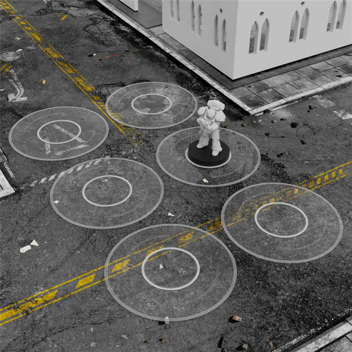 GABARITS D'OBJECTIF BASIQUES TRANSPARENTS - COMPATIBLES KILL TEAM GABARITS D'OBJECTIF BASIQUES TRANSPARENTS - COMPATIBLES KILL TEAM