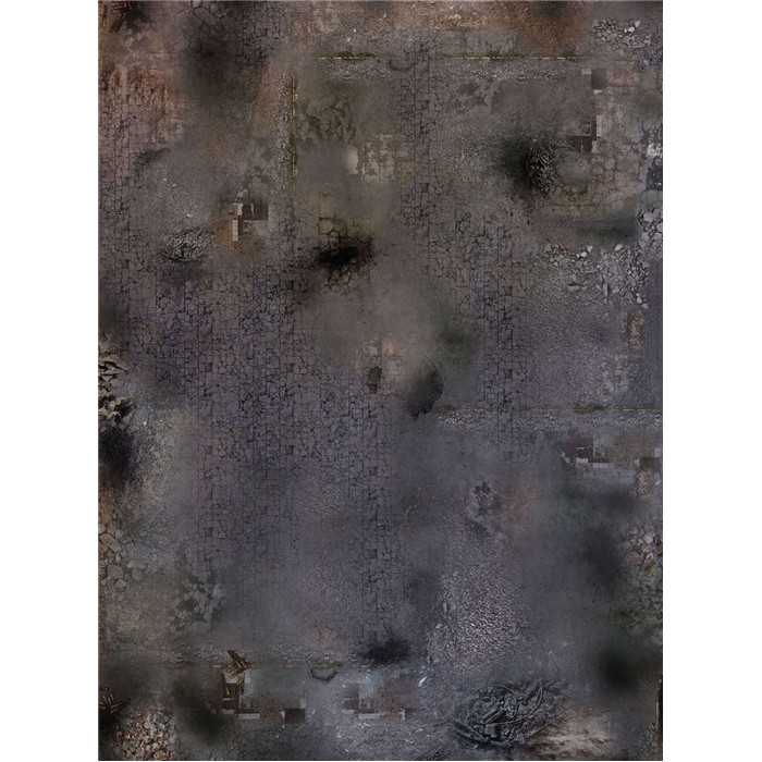 GAME MAT - RUINED CITY 44"X60"/112/152CM - SINGLE SIDED RUBBER MAT GAME MAT - RUINED CITY 44"X60"/112/152CM - SINGLE SIDED RUBBER MAT