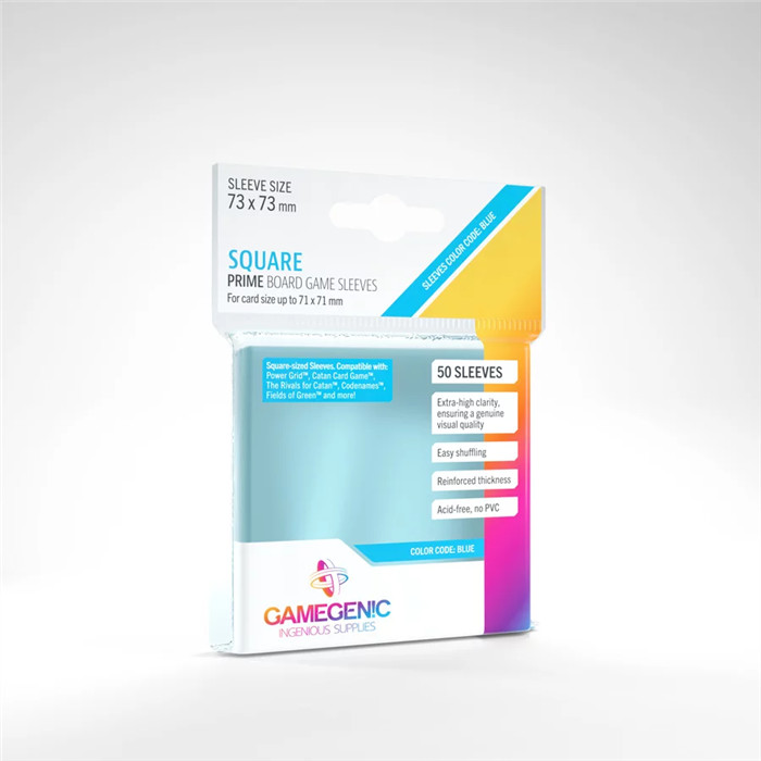 GAMEGENIC - PRIME BOARD GAME SLEEVES - 73X73 GAMEGENIC - PRIME BOARD GAME SLEEVES - 73X73