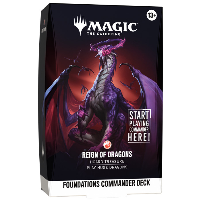 MTG - FOUNDATIONS COMMANDER DECK REIGN OF DRAGONS MTG - FOUNDATIONS COMMANDER DECK REIGN OF DRAGONS