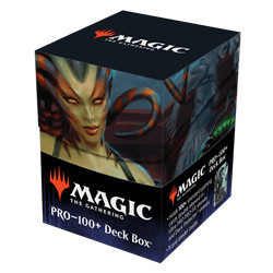 OUTLAWS OF THUNDER JUNCTION VRASKA, THE SILENCER KEY ART 100+ DECK BOX