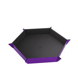 PISTE DE DÉS HEXAGONALE - NOIR & VIOLET