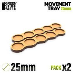 PLATEAUX DE MOUVEMENT MDF - SKIRMISH AOS 25MM 5X1