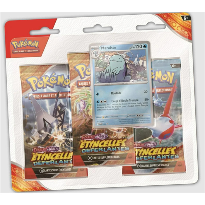 POKÉMON - EV08 - ÉTINCELLES DÉFERLANTES - TRIPACK MARAISTE POKÉMON - EV08 - ÉTINCELLES DÉFERLANTES - TRIPACK MARAISTE