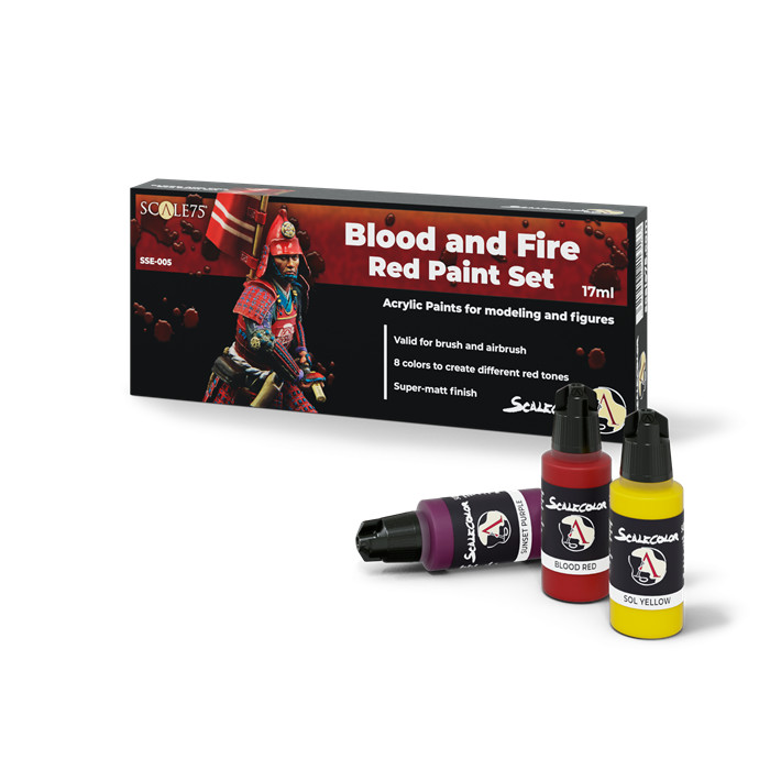 SCALECOLOR : BLOOD AND FIRE RED PAINT SET SCALECOLOR : BLOOD AND FIRE RED PAINT SET