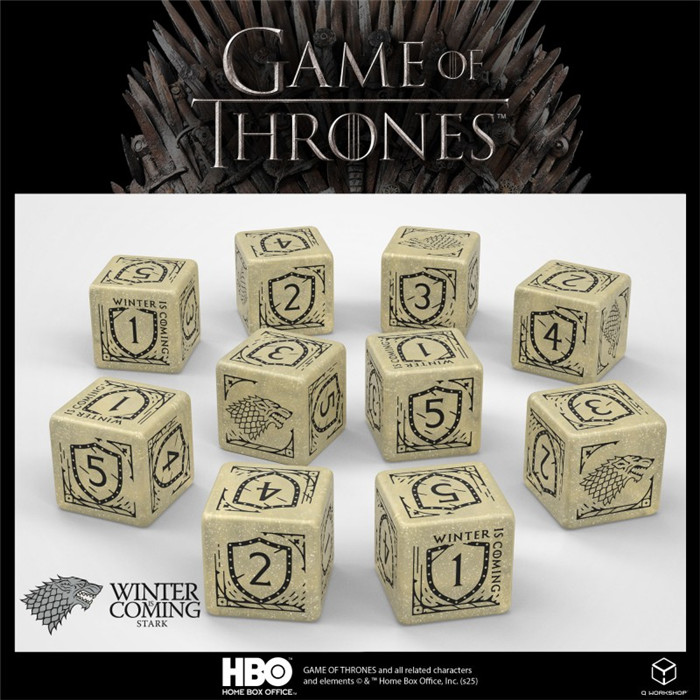 SET DE DÉS GAME OF THRONES - STARKS D6 X 10 SET DE DÉS GAME OF THRONES - STARKS D6 X 10