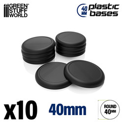 SOCLES DE PLASTIQUE RONDS 40MM - BORDS ARRONDIS