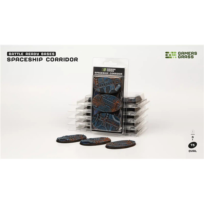 SPACESHIP CORRIDOR BASES - OVAL 75MM SPACESHIP CORRIDOR BASES - OVAL 75MM