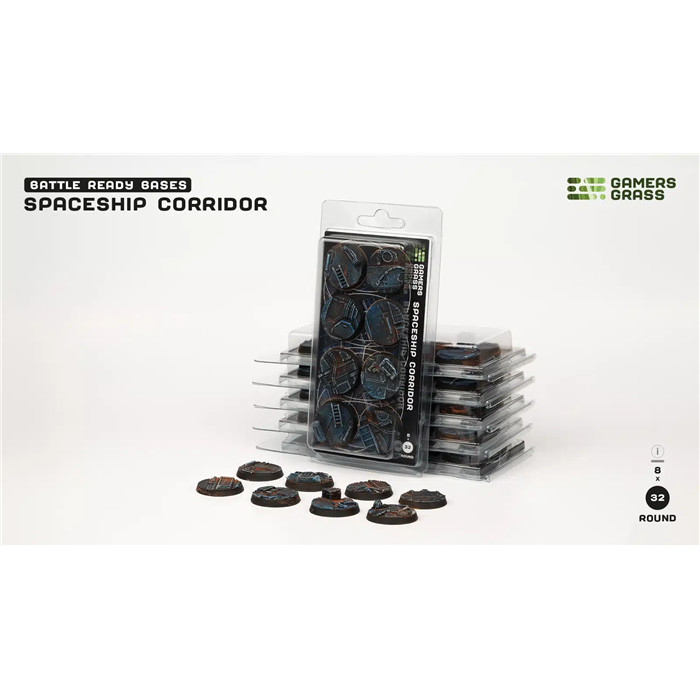 SPACESHIP CORRIDOR BASES - ROUND 32MM SPACESHIP CORRIDOR BASES - ROUND 32MM