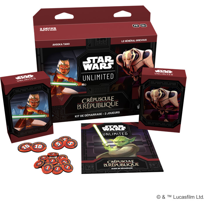 STAR WARS UNLIMITED - CRÉPUSCULE DE LA RÉPUBLIQUE - KIT DÉMARRAGE 2 JOUEURS STAR WARS UNLIMITED - CRÉPUSCULE DE LA RÉPUBLIQUE - KIT DÉMARRAGE 2 JOUEURS