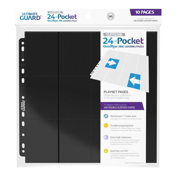 ULTIMATE GUARD 24-POCKET QUADROW PAGES SIDE-LOADING (10) ULTIMATE GUARD 24-POCKET QUADROW PAGES SIDE-LOADING (10)