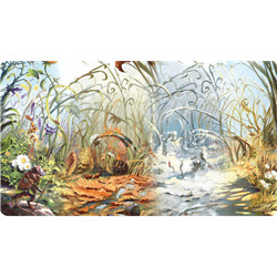 UP - PLAYMAT BLOOMBURROW SEASON LANDS: PLAINS (FOUR SEASONS)